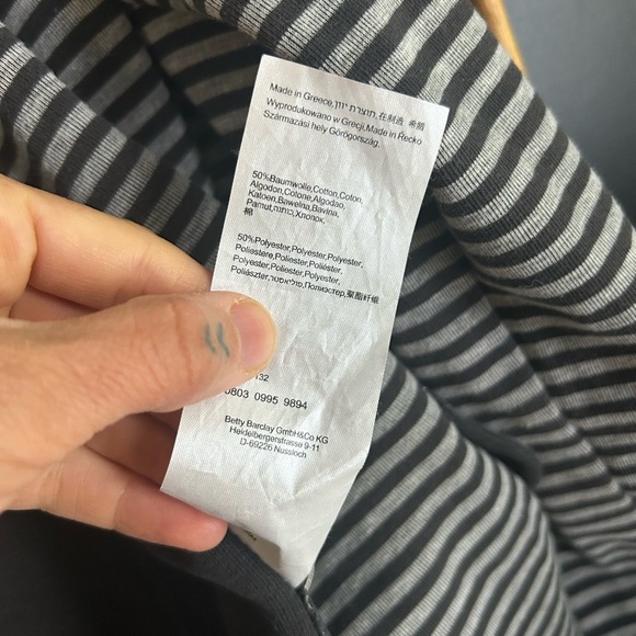 Gray Striped Boho Blazer with Star Detail Size 10 - Picture 7 of 16